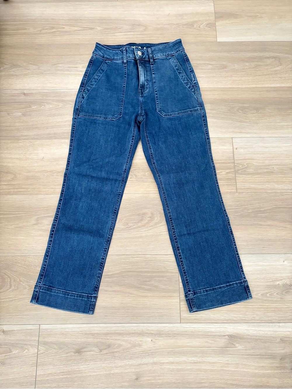 Dark Indigo Utility Straight Jeans- 2